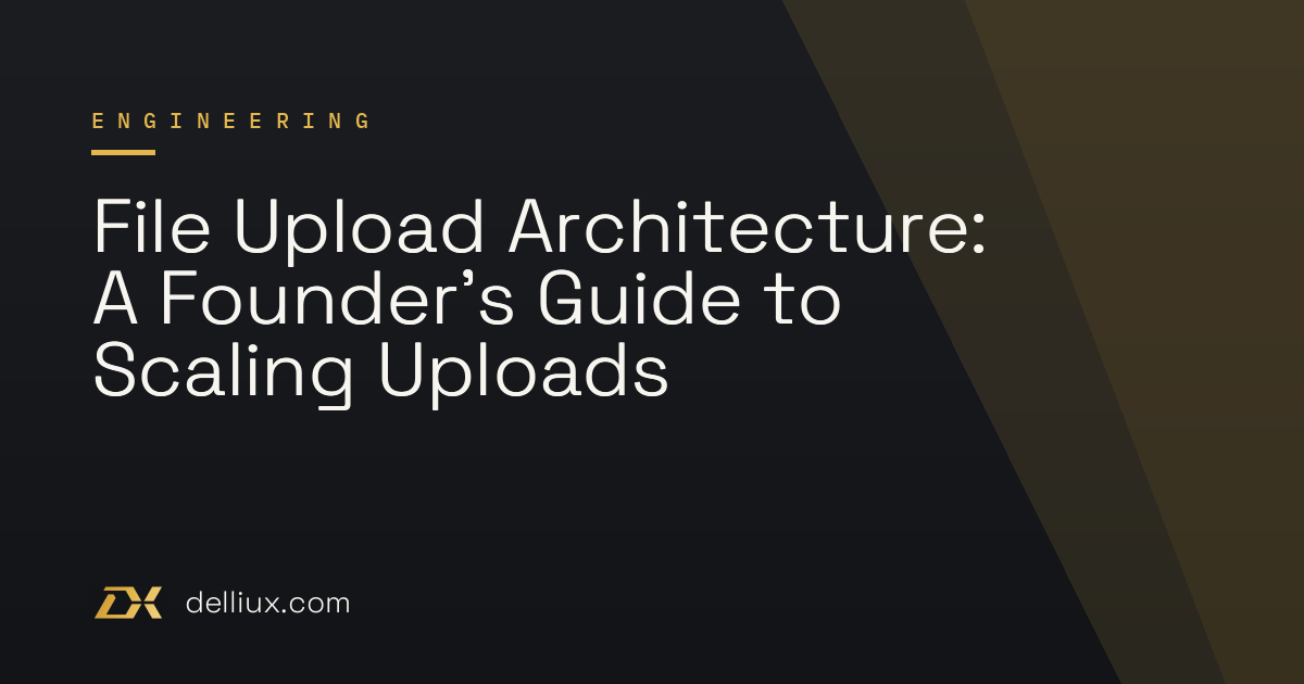 File Upload Architecture: A Founder’s Guide to Scaling Uploads